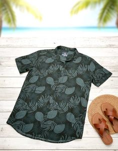 Tropical Print Casual Shirt