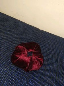 Burgundy Velvet Scrunchie