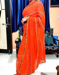 Orange Color Party Wear To Casual
