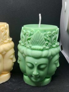 Buddha Head Candle
