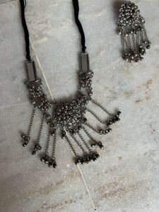 Oxidised Silver Necklace Set