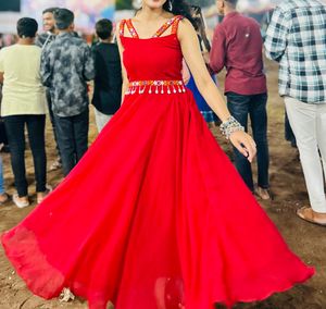 Navratri Special Red Dress