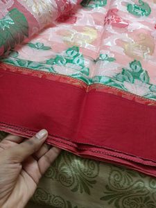 Red Floral Saree
