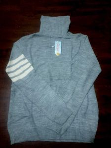 Stylish Grey Knit Sweater