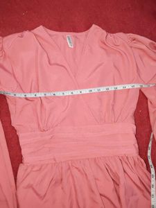 Pink V-Neck Long Sleeve Top (AK)