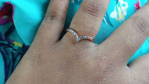 Rose Gold Chevron Ring