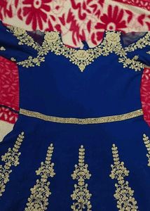 Elegant Navy Blue Embroidered Dress