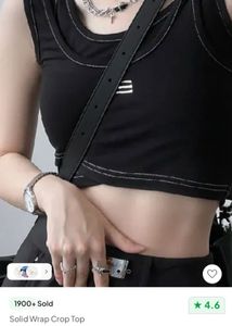 NEWME asia WRAP CROP TOP SIZE S
