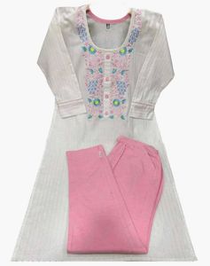 White Embroidered Kurta Set