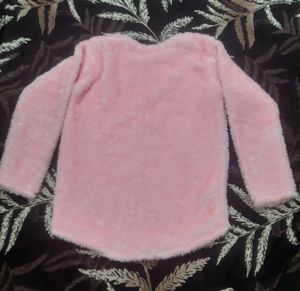 Unused Baby Pink Fur Sweater, Size: Xl