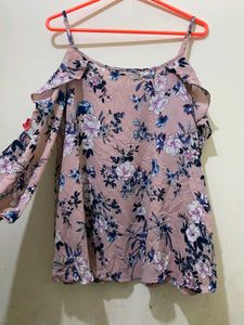 Floral Cold Shoulder Top 34 half