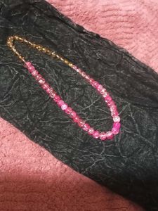 Pink And Brown Mixed Crackle Bead Combo Set