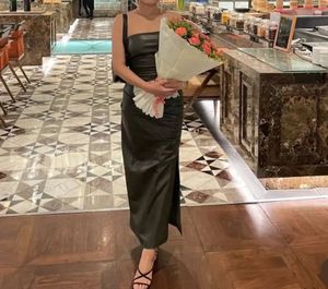 Sleek Olive Green Maxi Dress