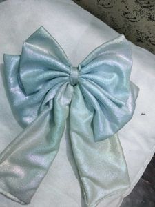 Sparkly Blue Oversized Bow Hair Clip