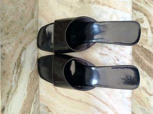 Black Wedge Sandals
