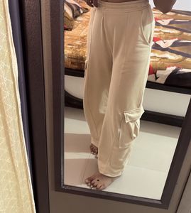 Beige Track Pants