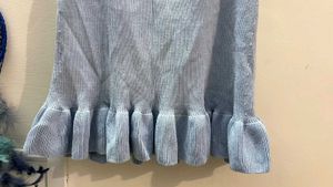 Light Blue Peplum Tank Top