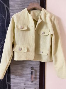 🧈 Butter Yellow Cropped Jacket
