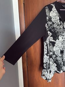 Unique Black &amp; White Patterned Tunic