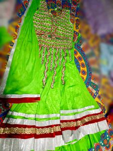 Heavy Green Lahanga Choli Set