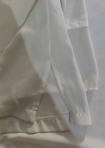 Zara White Top with Polka Dot Scarf