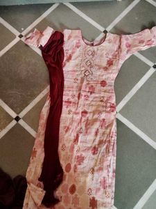 Floral Light Pink Kurta Set