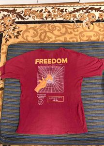 Red Graphic Oversized T-Shirt Men