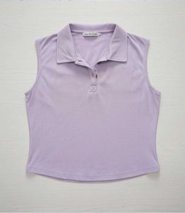 Sleeveless Polo Top