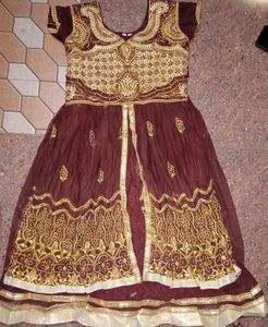 Beautiful Party Wear Brown Gown.