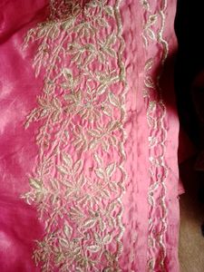 Rose Slik Saree