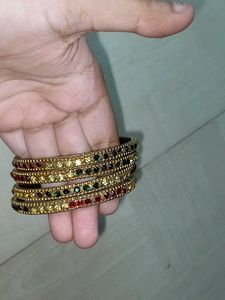 Colourful Pearl Bangles