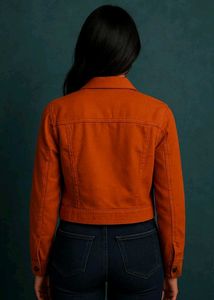 Orange Denim Jacket