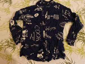 Blue Printed Shirt