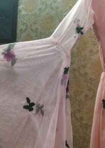 Pinkish Flared Knee Dress ,