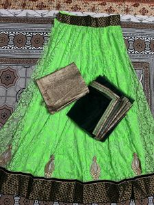 Green 💚 Lehenga +Choli + Dupatta