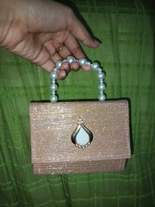 Golden Colour Clutch For Wedding & Function