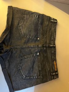 Acid Wash Denim Shorts