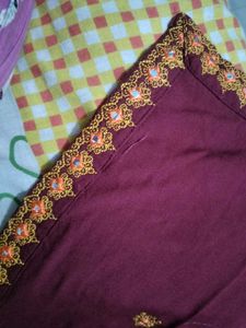Elegant Maroon Embroidered Kurta