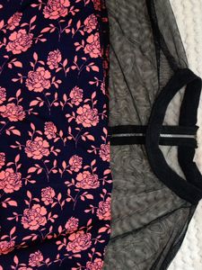 Pink Printed Floral Top❤️