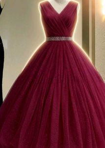 Elegant Burgundy Gown