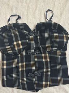 Plaid Corset Top