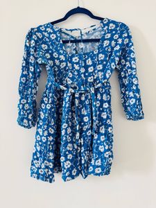 Floral Blue Mini Dress