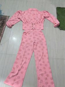 Ladies Peach Cord Set  Like New