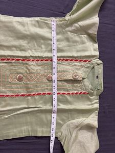 Elegant Sage Green Kurti with Accents