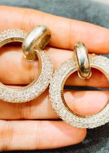 Sparkling Circle Earrings
