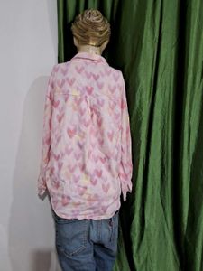 Heart Print Pink Shirt