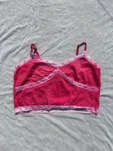 Pinterest Coqquette Pink Crop Top