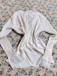 Lace Trim Cardigan