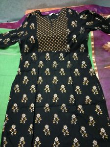 Floral &amp; Geometric Print Kurti - UsedOnly 4-5 Time