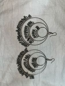 Three Layered Round Earrings